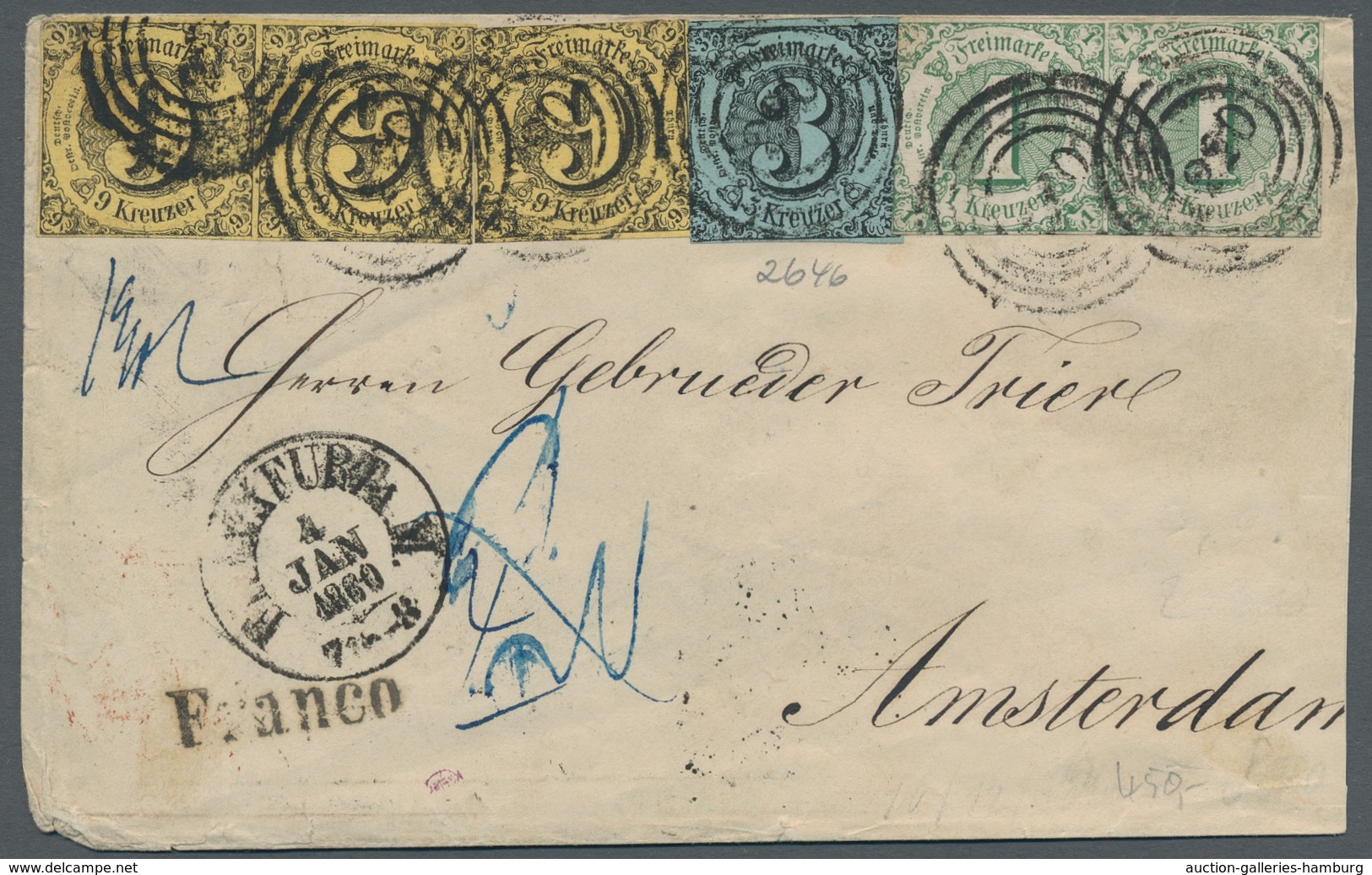 Thurn & Taxis - Marken Und Briefe: 1852 - 1866; Beeindruckende Sammlung Von 77 Briefen Und Ganzsache - Sonstige & Ohne Zuordnung