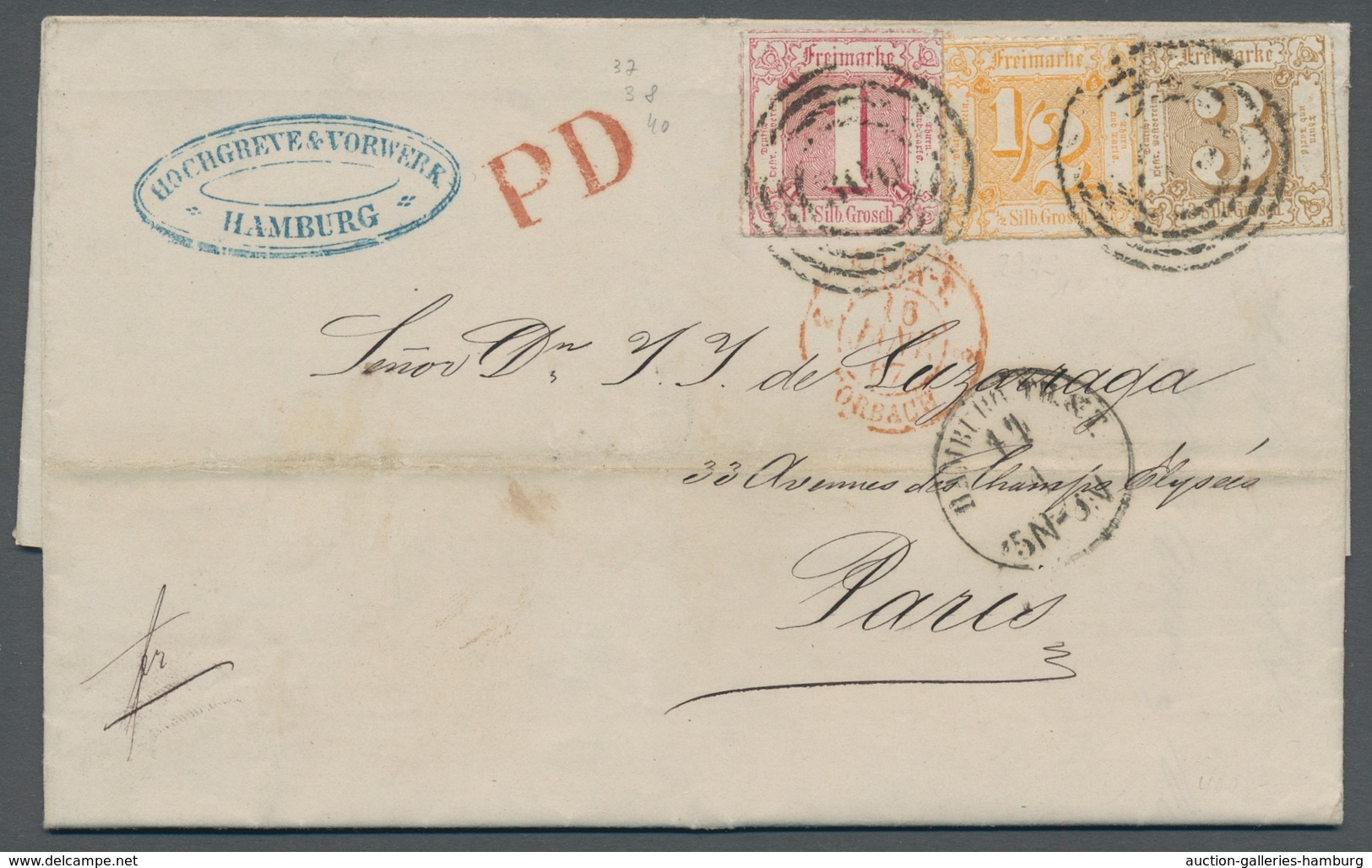 Thurn & Taxis - Marken und Briefe: 1852 - 1866; beeindruckende Sammlung von 77 Briefen und Ganzsache