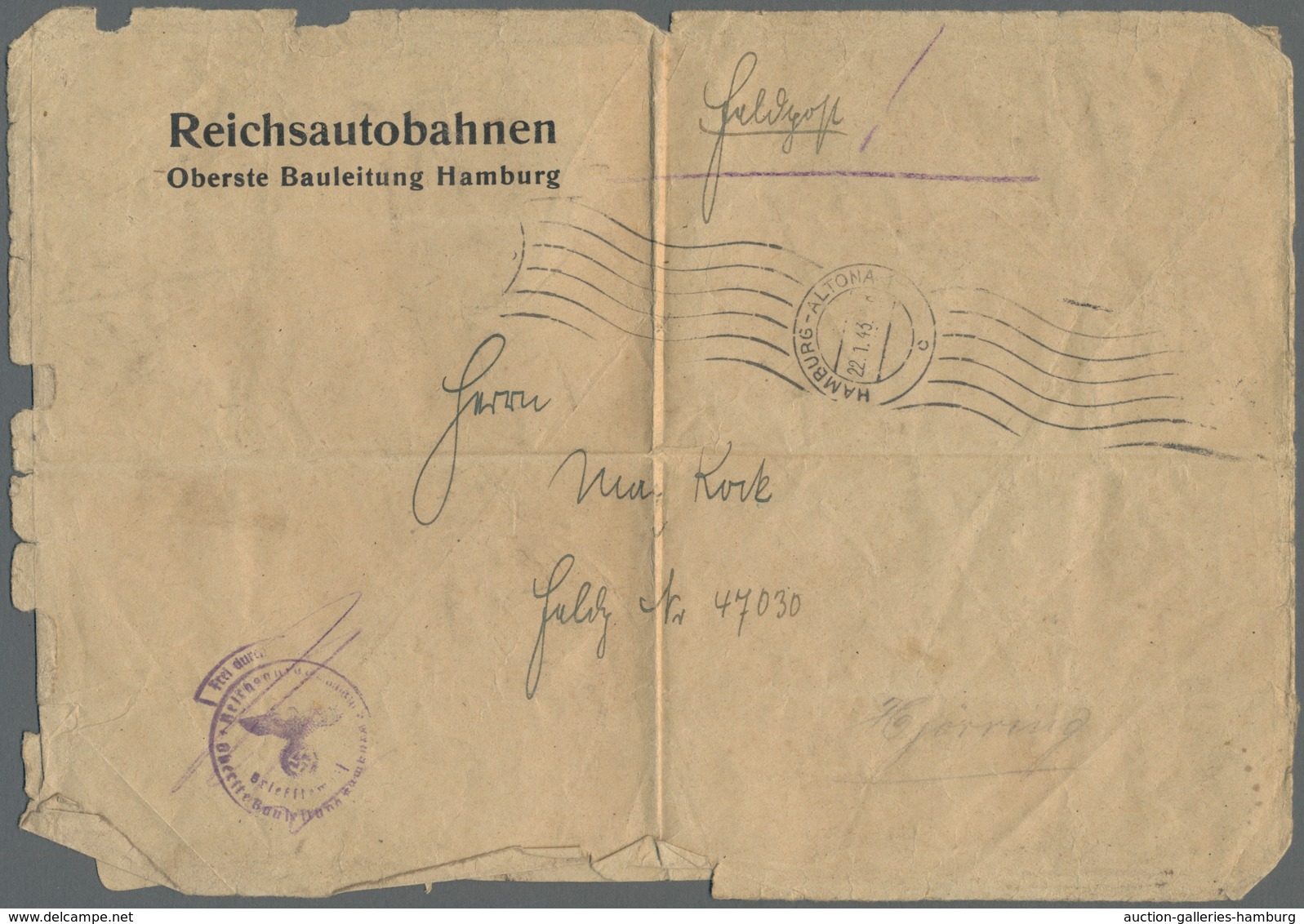 Deutsches Reich: BELEGE, Ca. 1914-1944. Sammlung Von 380 Belegen Mit Schwerpunkt 3. Reich, Darunter - Sammlungen