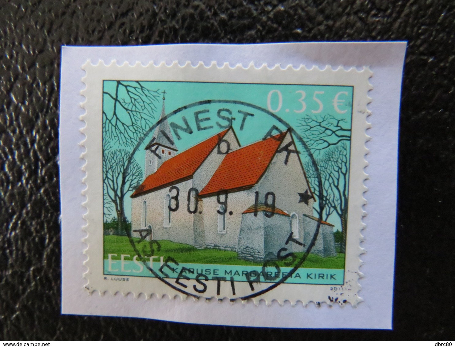 Estonia, Church, Buildig, Architecture, Christianity, 2011 With Postal Stamp - Estonia