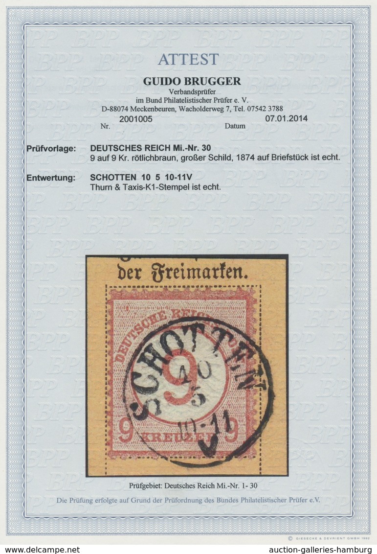 Deutsches Reich - Brustschild: 1872 - 1874, Lot Aus Mi.-Nr. 1 Bis 30 Mit Augenmerk Auf Klaren Und In - Sonstige & Ohne Zuordnung