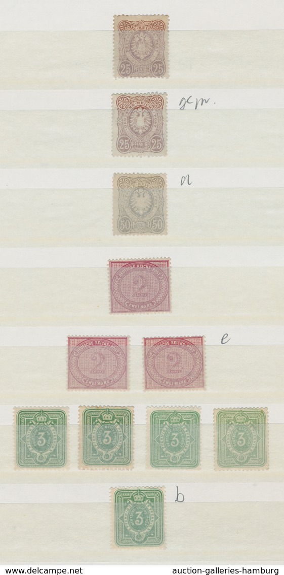 Deutsches Reich - Pfennige: 1875-1880, Postfrische Und Ungebrauchte Partie Der Pfennig/Pfennige-Ausg - Briefe U. Dokumente