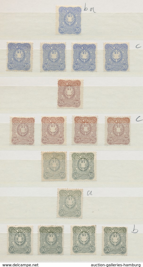 Deutsches Reich - Pfennige: 1875-1880, Postfrische Und Ungebrauchte Partie Der Pfennig/Pfennige-Ausg - Briefe U. Dokumente