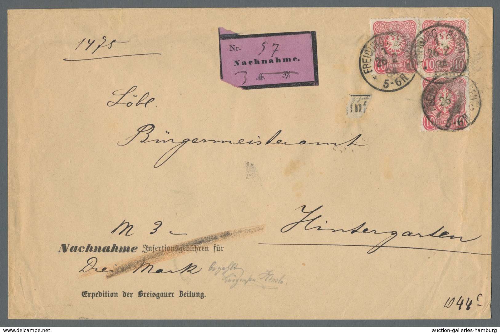 Deutsches Reich - Krone / Adler: 1880 - 1900, Lot Aus Insgesamt Elf Ungewöhnlichen Belegen, In Der H - Used Stamps