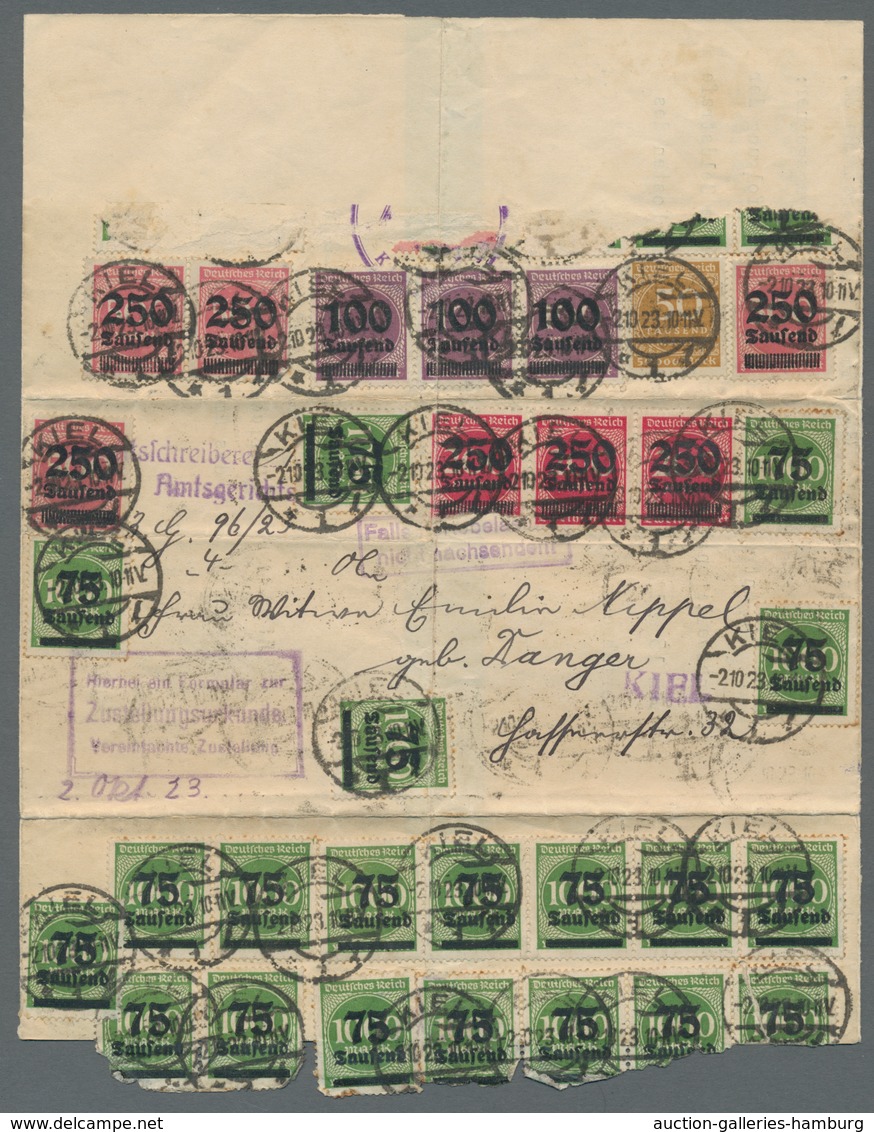 Deutsches Reich - Inflation: 1920 - 1923, Partie Aus 39 Belegen, Fast Ausschließlich Auf Selbstgesta - Unused Stamps