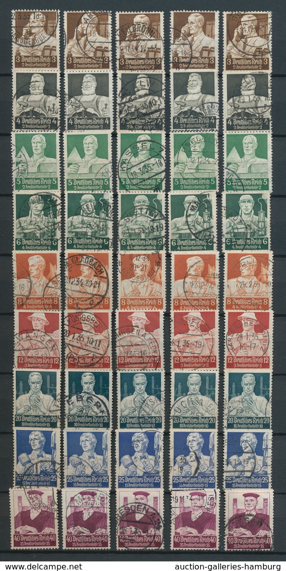 Deutsches Reich - 3. Reich: 1934-45, Sehr Sauber Gestempelter Lagerbestand Der Mi.Nr. 529 Bis Mi.Nr. - Covers & Documents