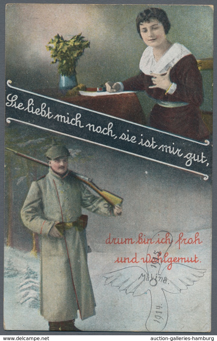 Feldpost 1. Weltkrieg: 1914/18 FLIEGENDE EINHEITEN/FLIEGEREI. Konvolut von 10 gut erhaltenen Karten,