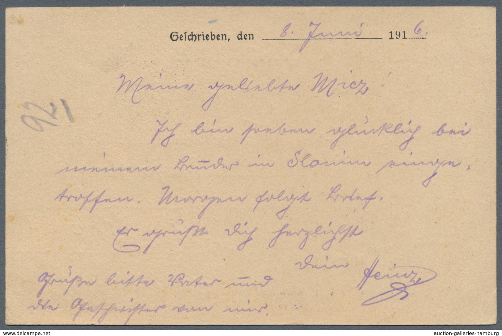 Feldpost 1. Weltkrieg: 1914/18 FLIEGENDE EINHEITEN/FLIEGEREI. Konvolut von 10 gut erhaltenen Karten,
