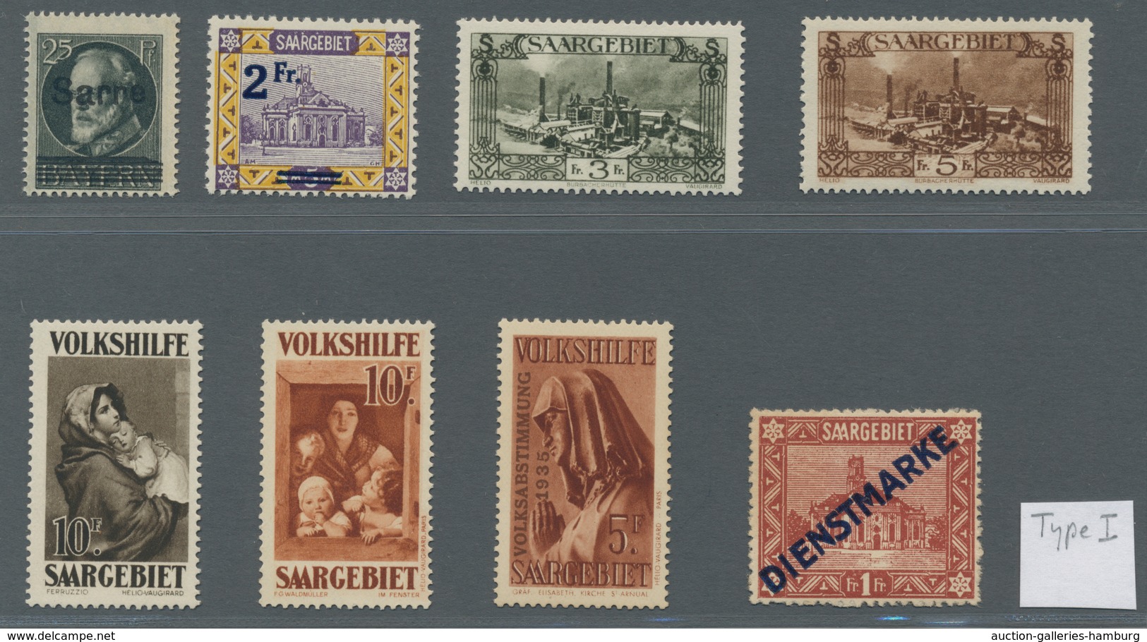 Deutsche Abstimmungsgebiete: Saargebiet: 1920-1934, Postfrische Slg. Auf SF-Vordrucktext, Ordentlich - Covers & Documents