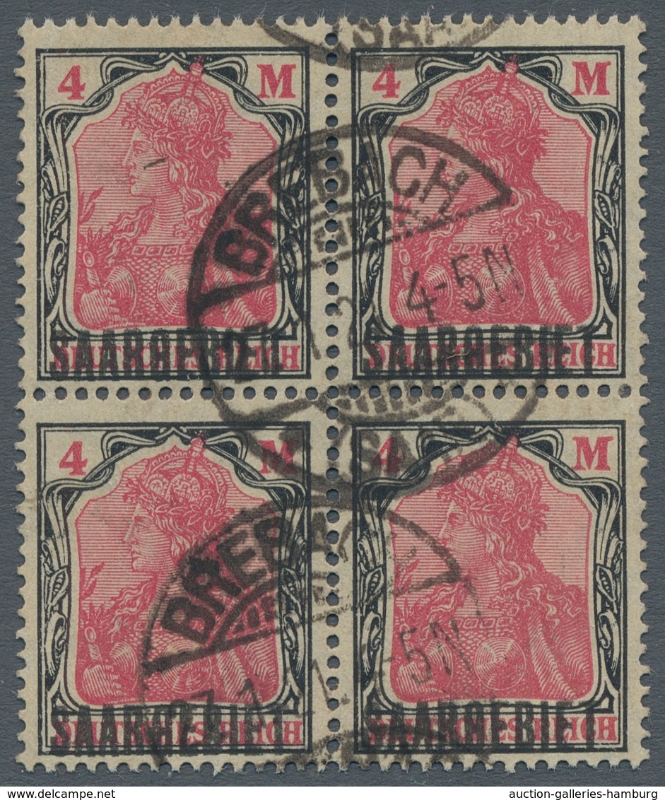 Deutsche Abstimmungsgebiete: Saargebiet: 1920, Reichhaltige Spezialsammlung Ex Mi. 32-52 In Meist Ta - Briefe U. Dokumente