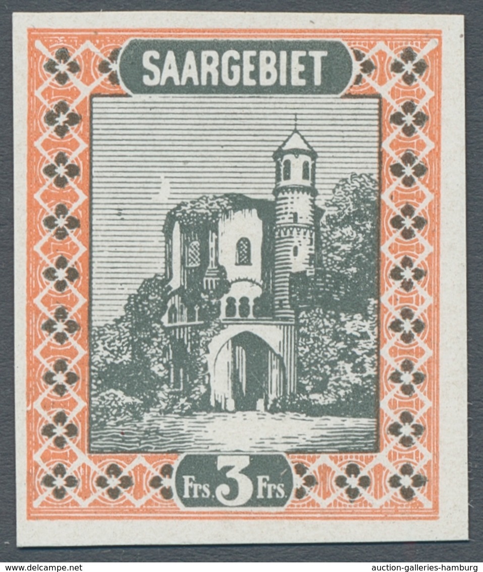 Deutsche Abstimmungsgebiete: Saargebiet: 1921-22, beeindruckende Spezialsammlung der Ausgabe "Landsc