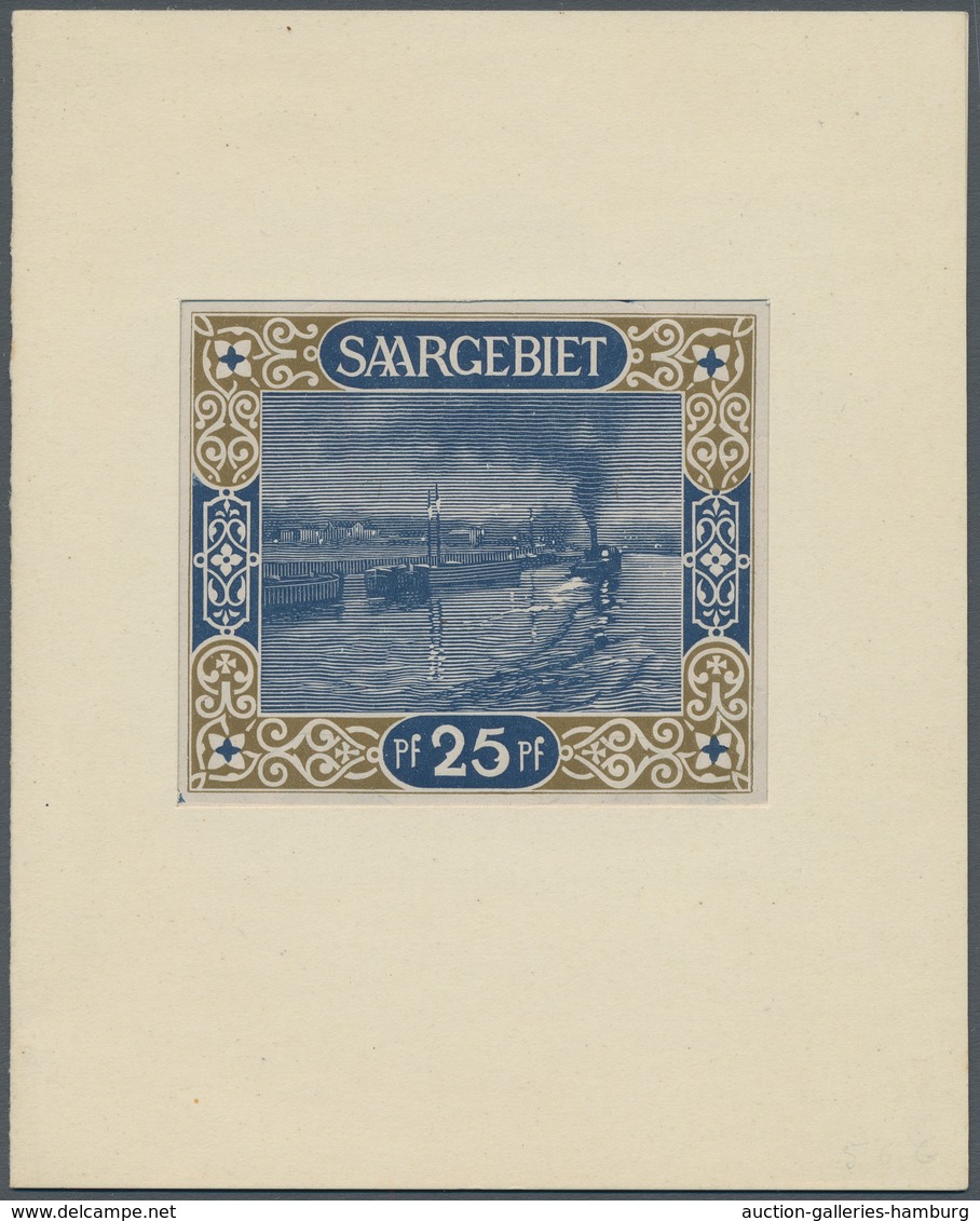 Deutsche Abstimmungsgebiete: Saargebiet: 1921-22, beeindruckende Spezialsammlung der Ausgabe "Landsc