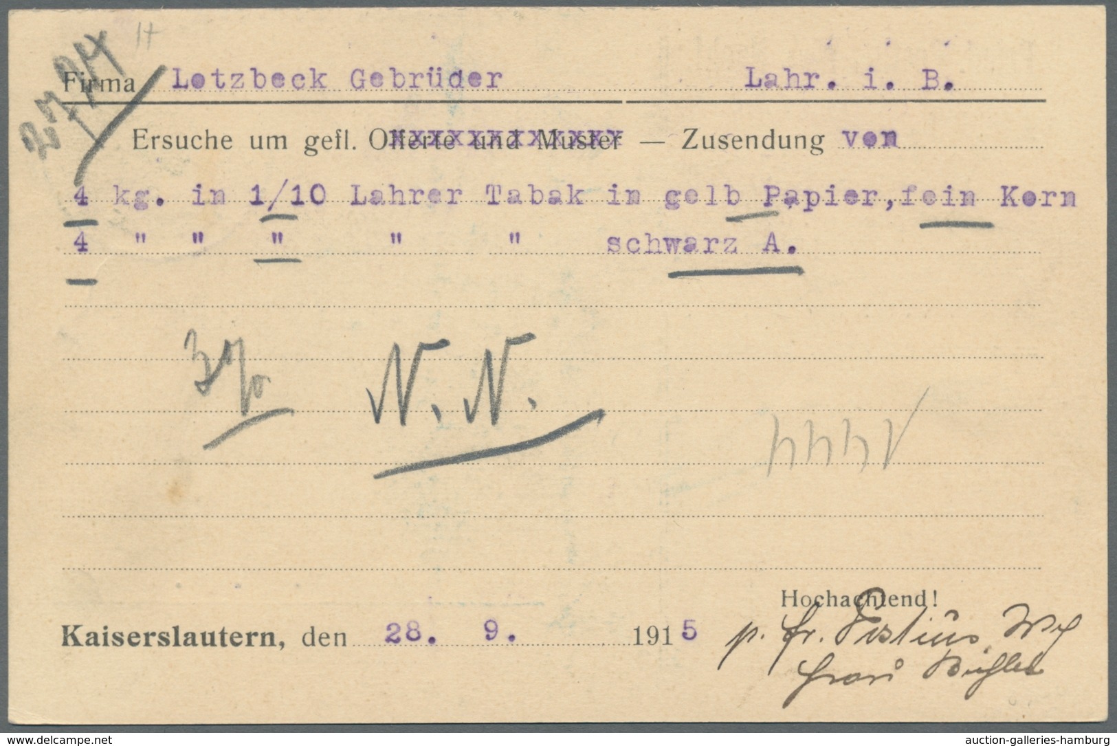 Deutsche Abstimmungsgebiete: Saargebiet: 1893-1920, 15 frank. Karten bzw. Ganzsachen mit Entwertunge