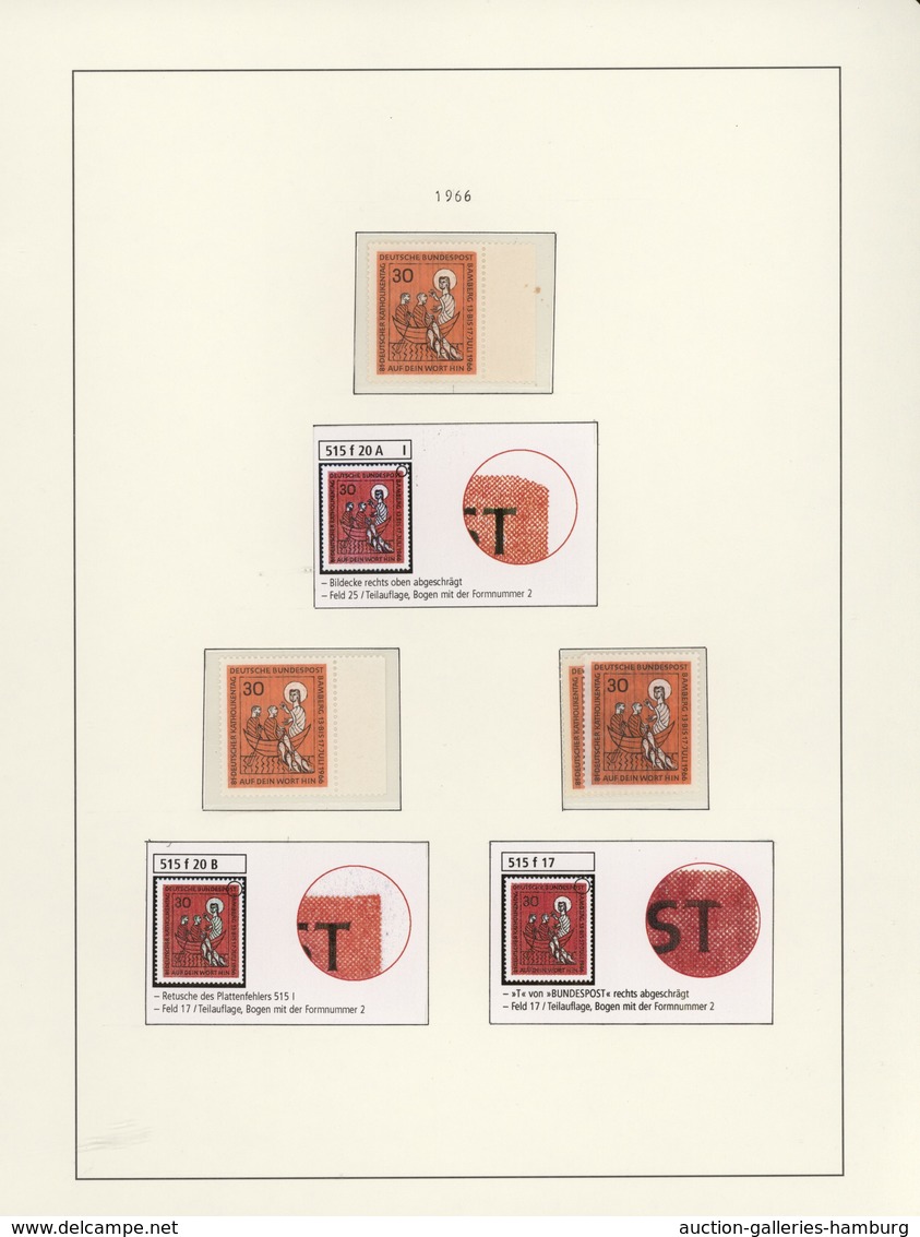 Bundesrepublik Deutschland: 1949-2016, Plattenfehler Spezialsammlung vier Bände mit über 1.600 postf