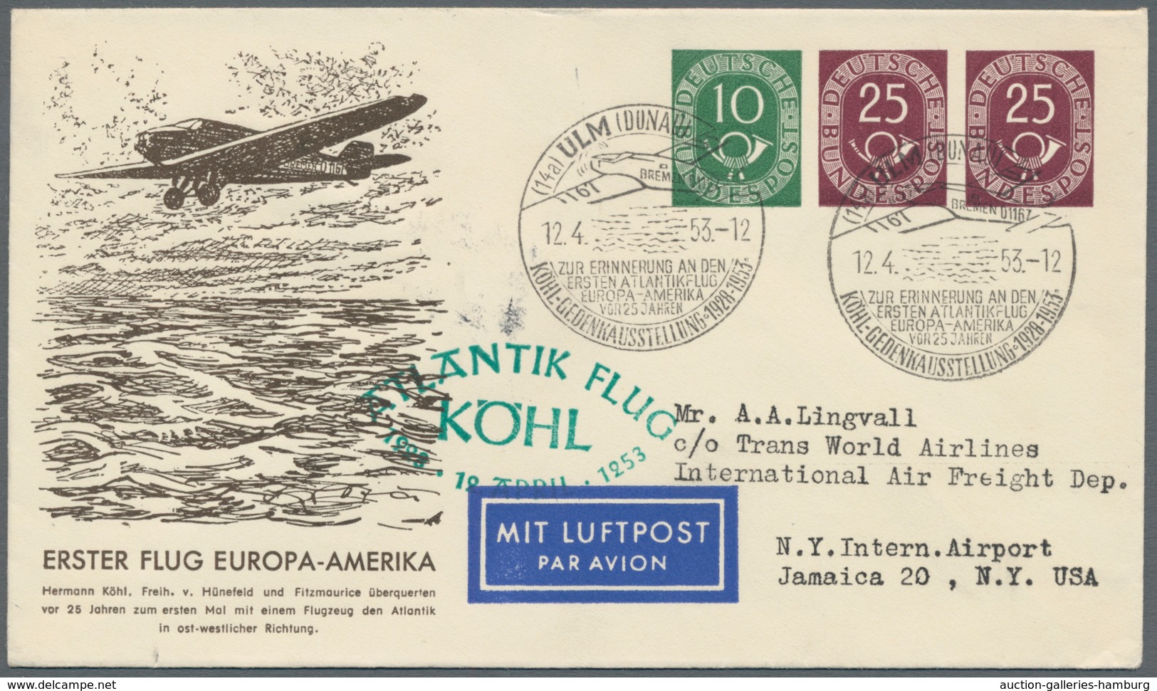 Bundesrepublik - Ganzsachen: 1951-1954, Sammlung von 45 gebrauchten und ungebrauchten Ganzsachen der