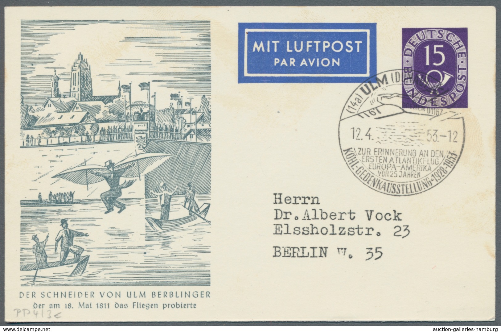 Bundesrepublik - Ganzsachen: 1951-1954, Sammlung von 45 gebrauchten und ungebrauchten Ganzsachen der