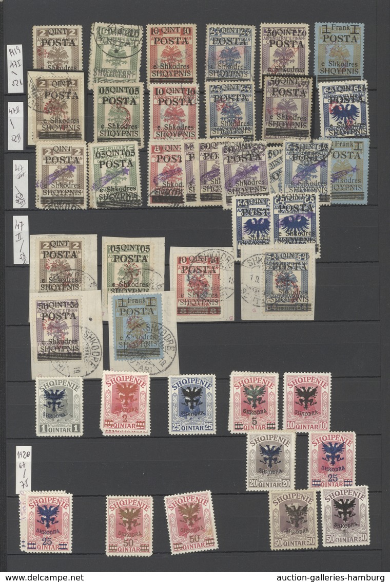 Albanien: 1913/1944, Comprehensive Mint And Used Collection On Stocksheets, Often Collected In Mint - Albania