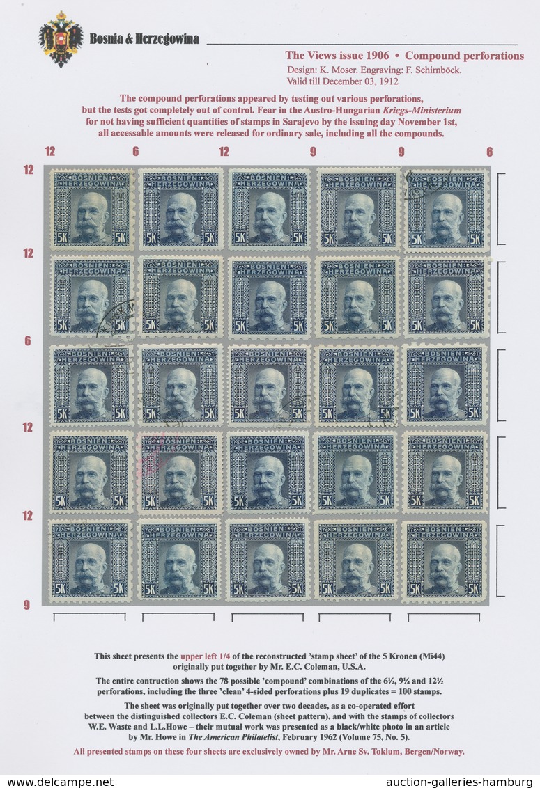 Bosnien und Herzegowina (Österreich 1879/1918): 1879-1918, the impressive main collection of a great