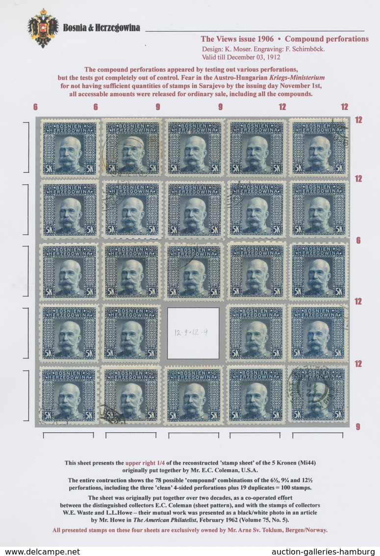 Bosnien und Herzegowina (Österreich 1879/1918): 1879-1918, the impressive main collection of a great