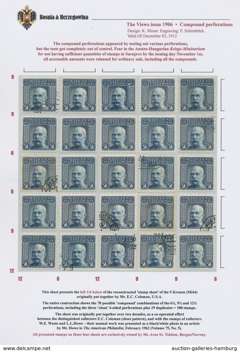 Bosnien und Herzegowina (Österreich 1879/1918): 1879-1918, the impressive main collection of a great