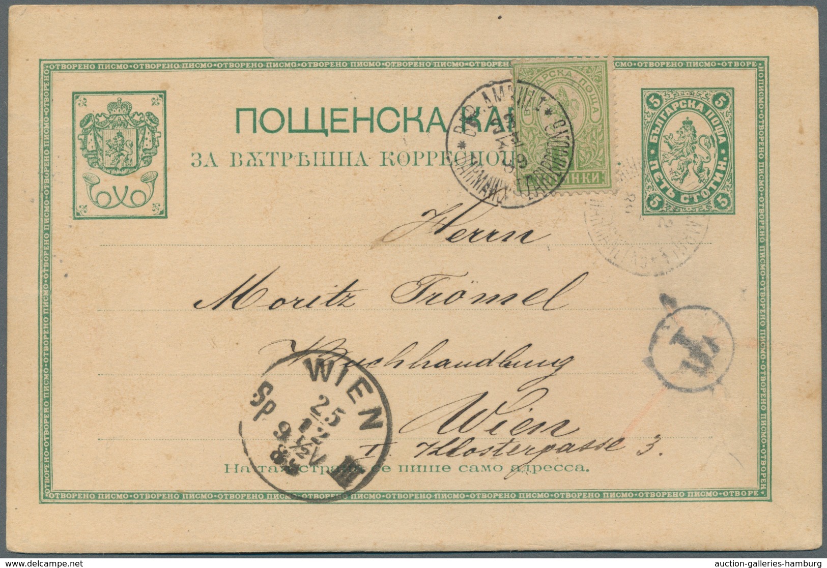 Bulgarien: 1862/1945, collection of 33 entires incl. 1879 1fr. black/red on reverse of cover from So