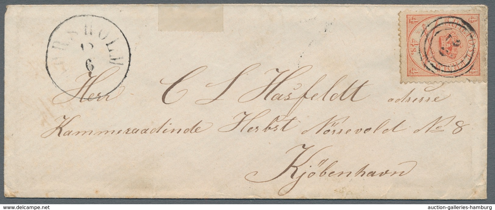 Dänemark: 1854-1884, Partie Ab Mi.Nr.1 (2 Stück) Mit 25 Klassischen Belegen Mit Verschiedenen Nummer - Briefe U. Dokumente