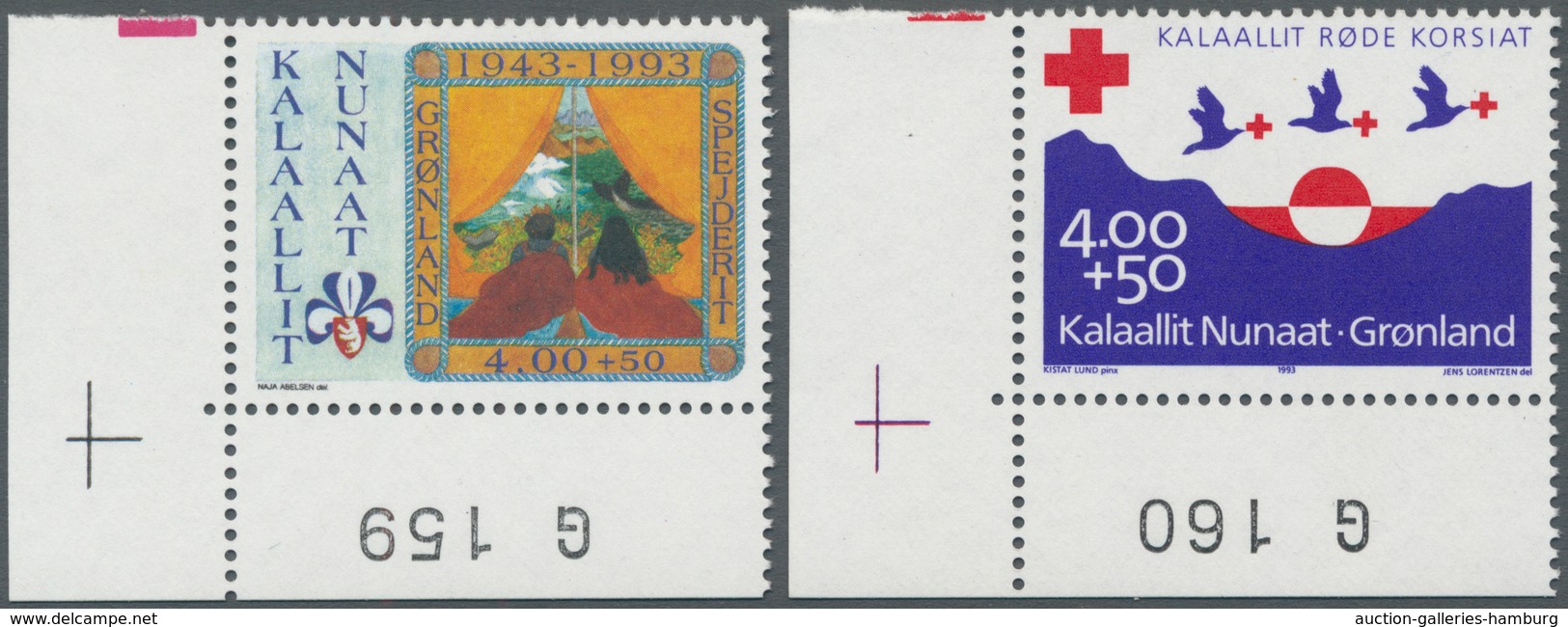 Dänemark - Grönland: 1993, 70 Years RED CROSS And 50 Years SCOUTING In Greenland Set Of Two In A Lar - Covers & Documents