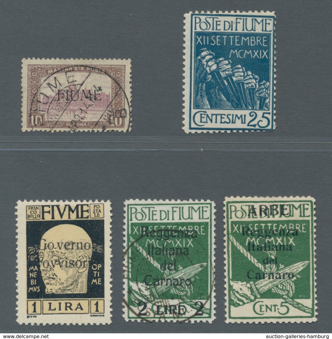 Fiume: 1918-1924, Mint Hinged/used Lot On Album Leaves, Some MNH With Complete Sets And High Values, - Fiume