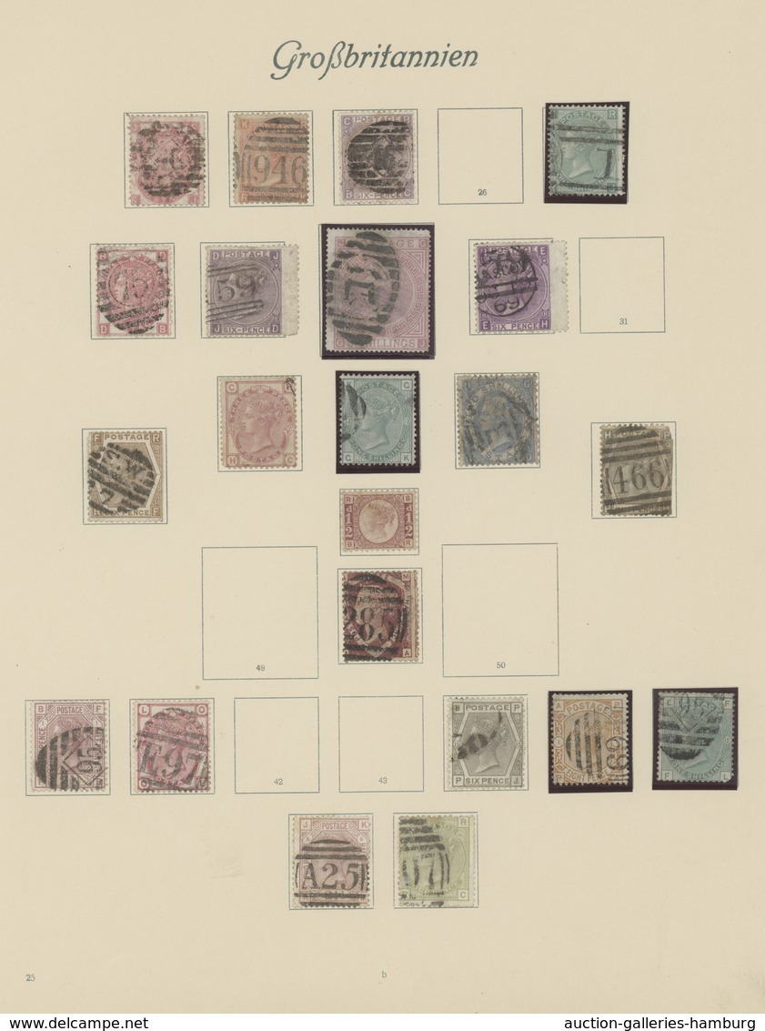 Großbritannien: 1841/1925, Used And Mint Collection On Ancient Album Pages, Slightly Varied But Over - Other & Unclassified