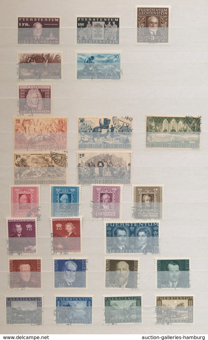 Liechtenstein: 1917-1996, Sammlung In Einem Einsteckbuch Mit U.a. Etlichen Besseren Werten Wie Z.B. - Used Stamps