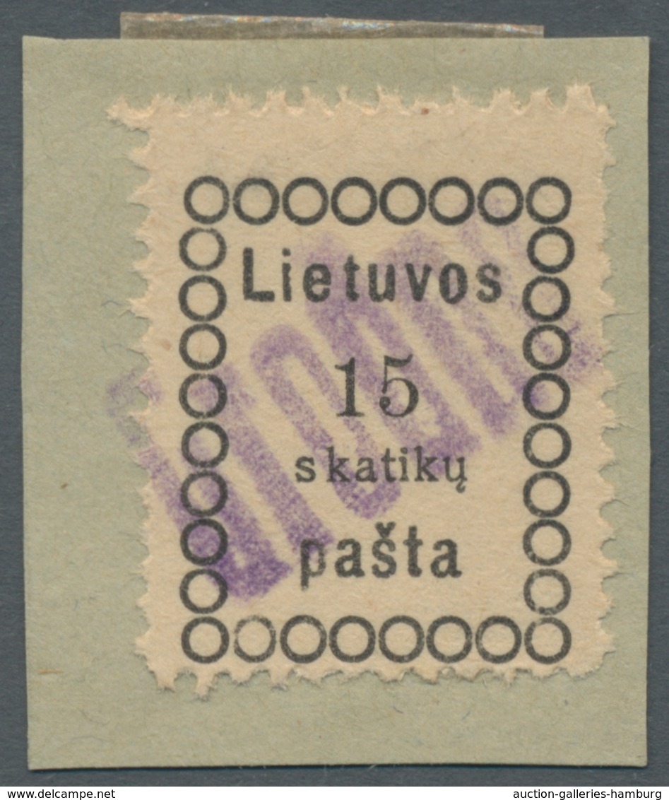 Litauen: 1918/1919, Complete Stamped Collection Of The First 5 Issues, As Encore Raseiniai No.1. No. - Lithuania