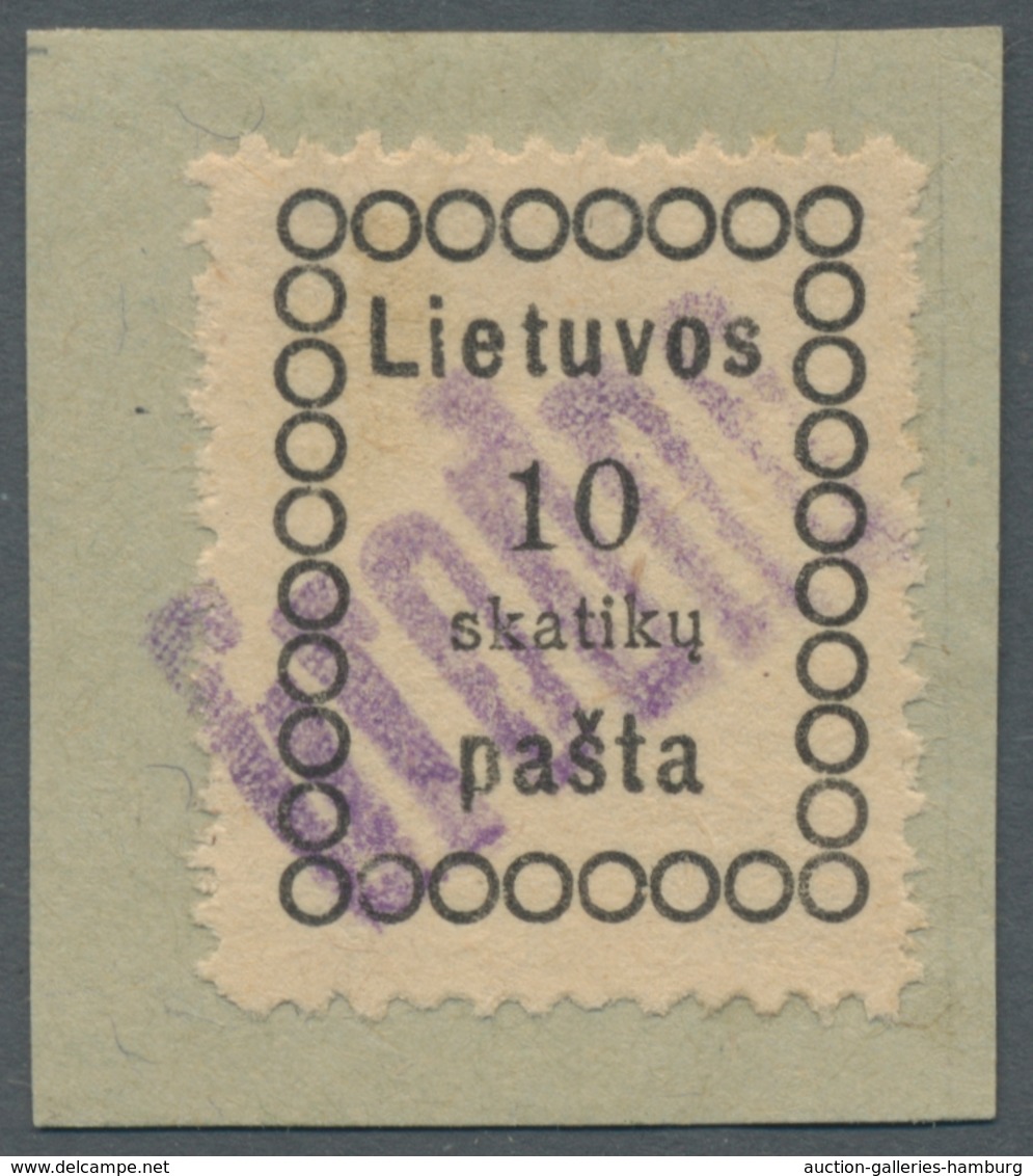 Litauen: 1918/1919, Complete Stamped Collection Of The First 5 Issues, As Encore Raseiniai No.1. No. - Lithuania