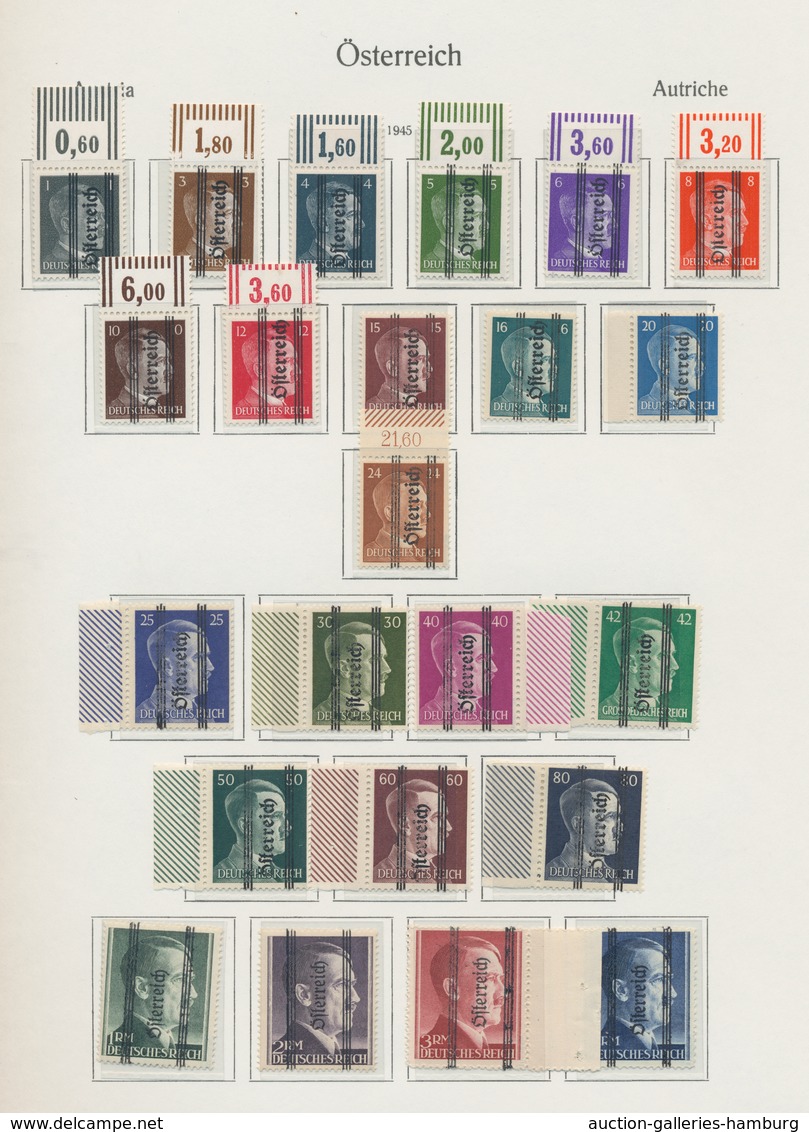 Österreich: 1945-1993, Postfrische Und Gestempelte Sammlung In Einem Vordruckalbum Mit U.a. Etlichen - Used Stamps