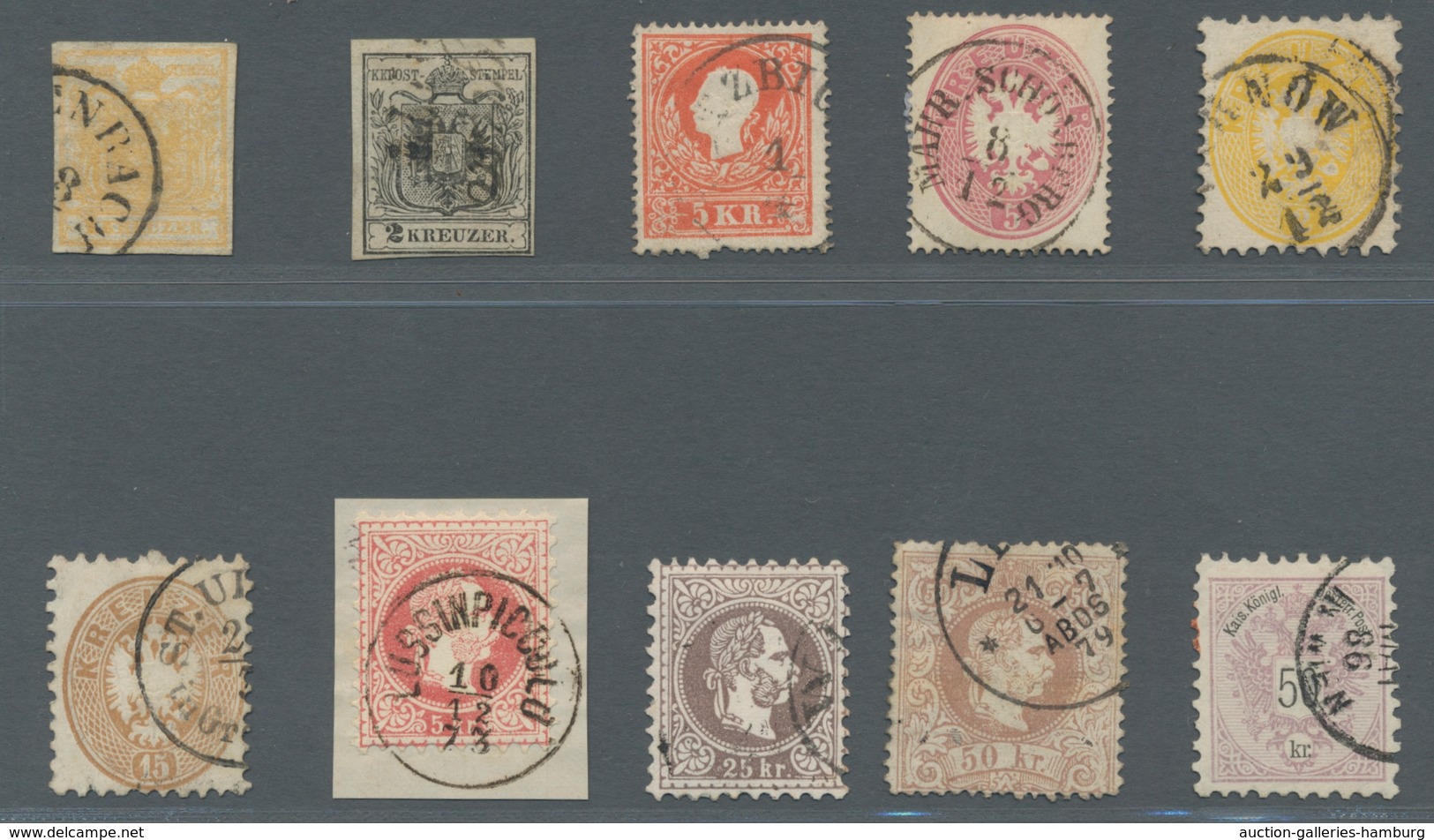 Österreich: 1850 - 1883, Dublettenlot Gestempelt, Sauber Aufbereitet Auf Acht Stecktafeln Quer Durch - Used Stamps