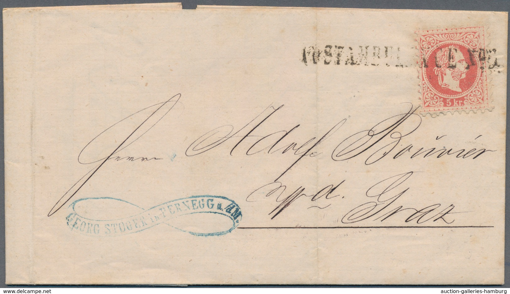 Österreich: 1830/1920 (ca.), Partie Von Ca. 56 Belegen, Dabei Etliche Markenlose Briefe/Postscheine - Used Stamps