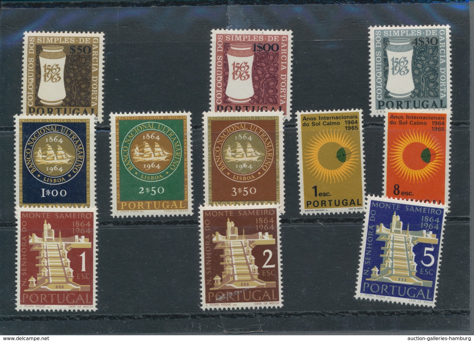 Portugal: 1963/1965, Sets Per 250 MNH. Every Year Set Is Separately Sorted On Small Stockcards. We C - Covers & Documents