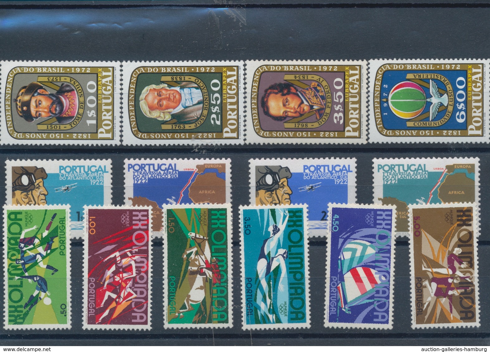 Portugal: 1972, Sets Per 250 MNH Without The Definitives. Every Year Set Is Separately Sorted On Sma - Covers & Documents
