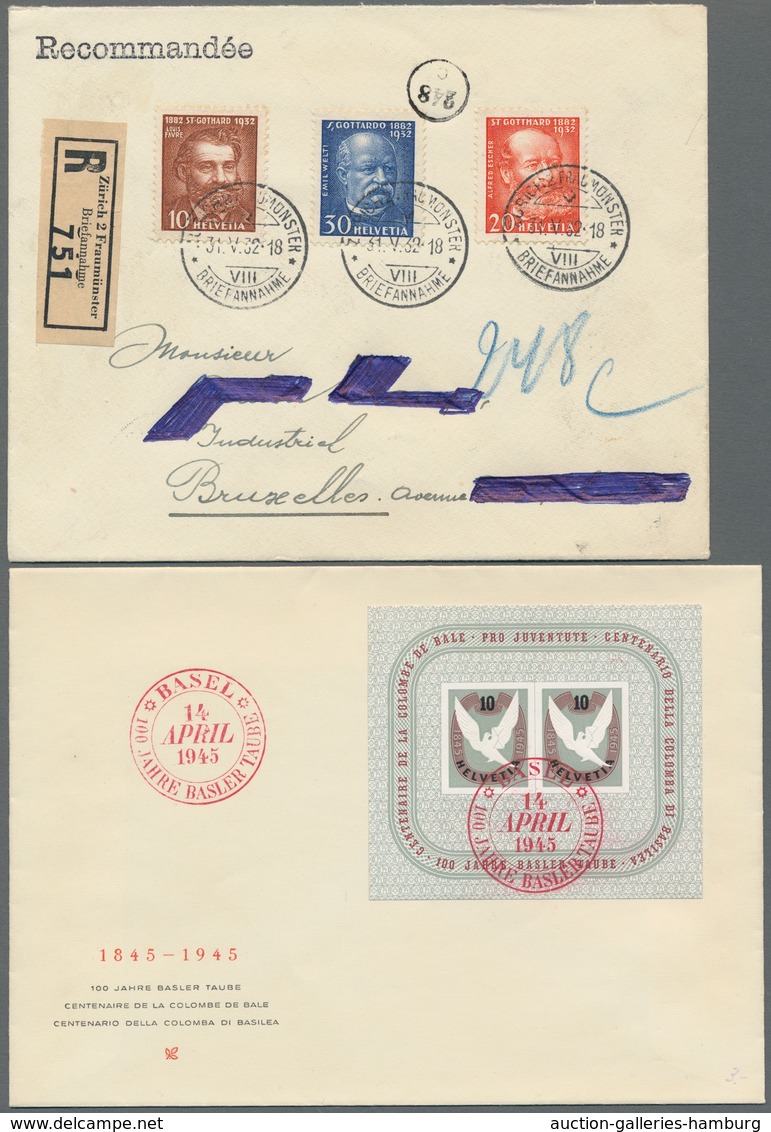 Schweiz: 1932-2005, Sammlung Von über 410 FDC In Fünf Alben Mit U.a. Etlichen Besseren Frühen Stücke - Used Stamps