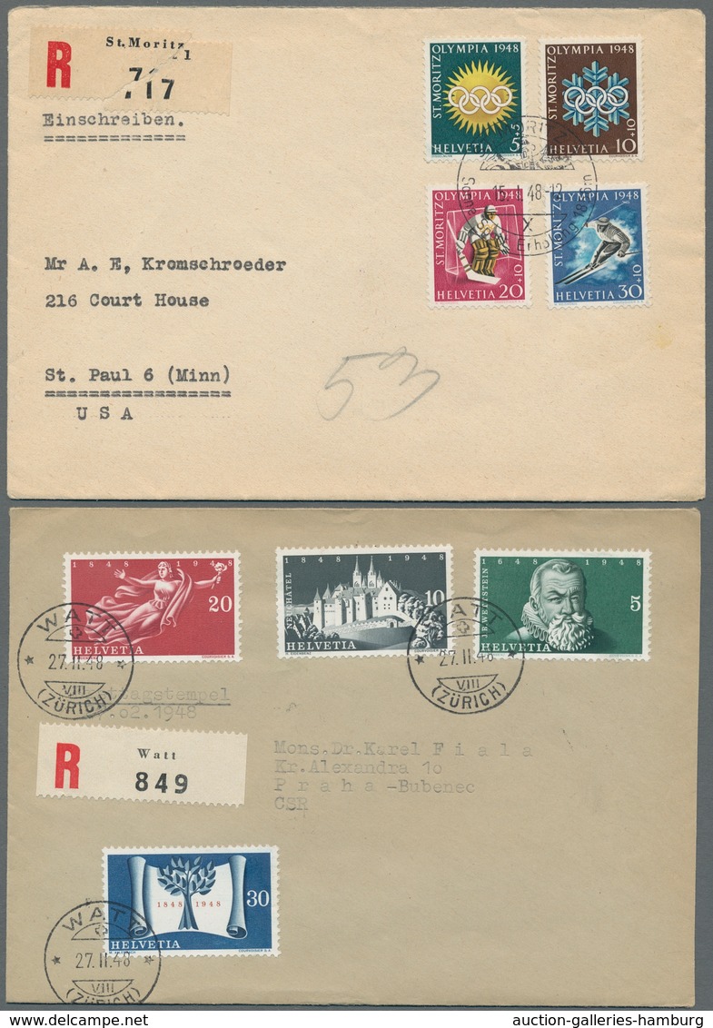 Schweiz: 1932-2005, Sammlung Von über 410 FDC In Fünf Alben Mit U.a. Etlichen Besseren Frühen Stücke - Used Stamps