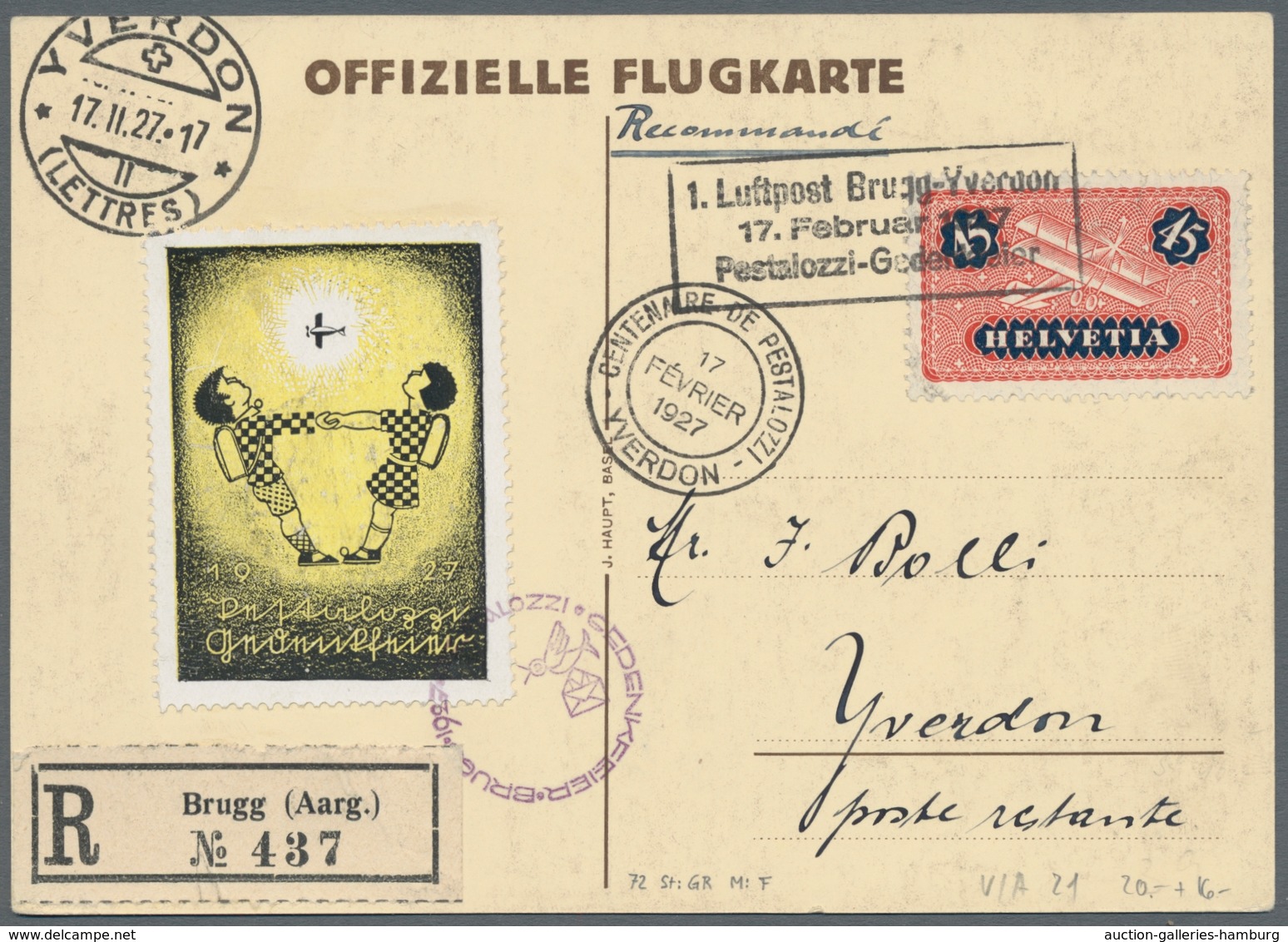 Schweiz: 1924-1954, Partie Von über 60 überwiegend Flugpostbelegen Mit U.a. Vielen Flugpostmarkenfra - Used Stamps