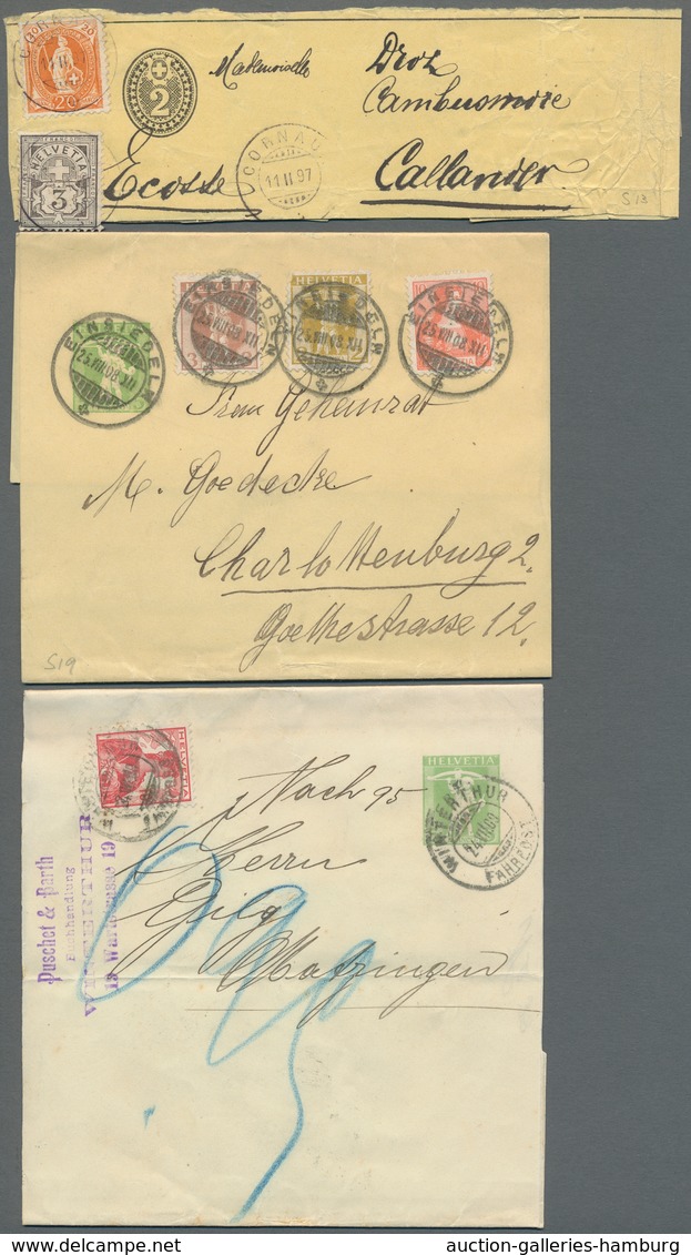 Schweiz - Ganzsachen: 1875-1957, Spezialisierte Sammlung Von über 80 Gebrauchten Und Ungebrauchten G - Stamped Stationery