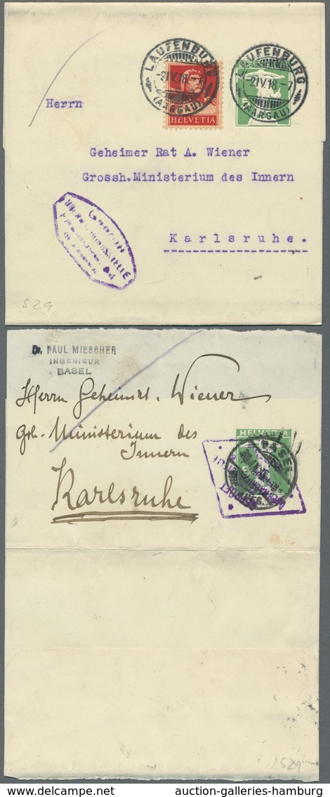 Schweiz - Ganzsachen: 1875-1957, Spezialisierte Sammlung Von über 80 Gebrauchten Und Ungebrauchten G - Stamped Stationery