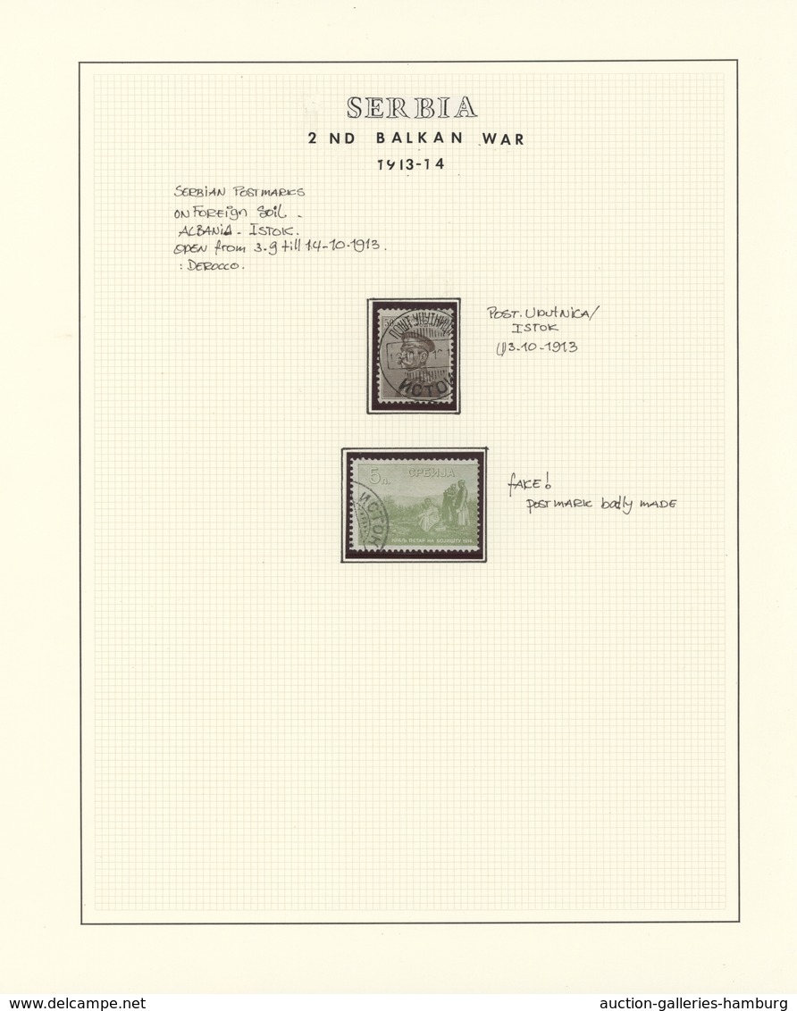 Serbien - Besonderheiten: 1878/1914, Balkan Wars, Group Of Ten Entires Relating To Serbian-Turkish W - Serbien