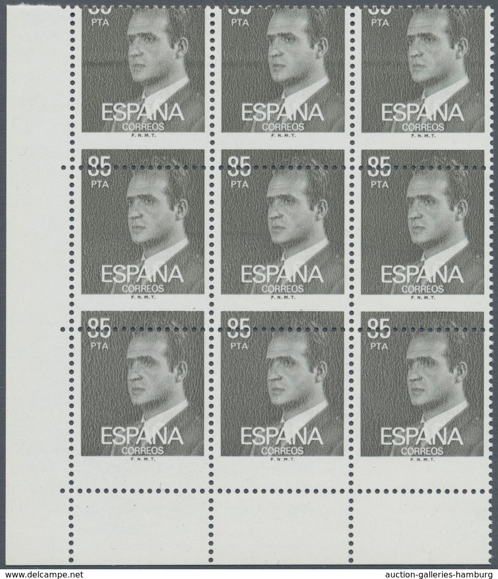 Spanien: 1981, King Juan Carlos I. 85pta. Grey In A Lot With About 300 Stamps All With ERRORS In Pri - Sonstige & Ohne Zuordnung