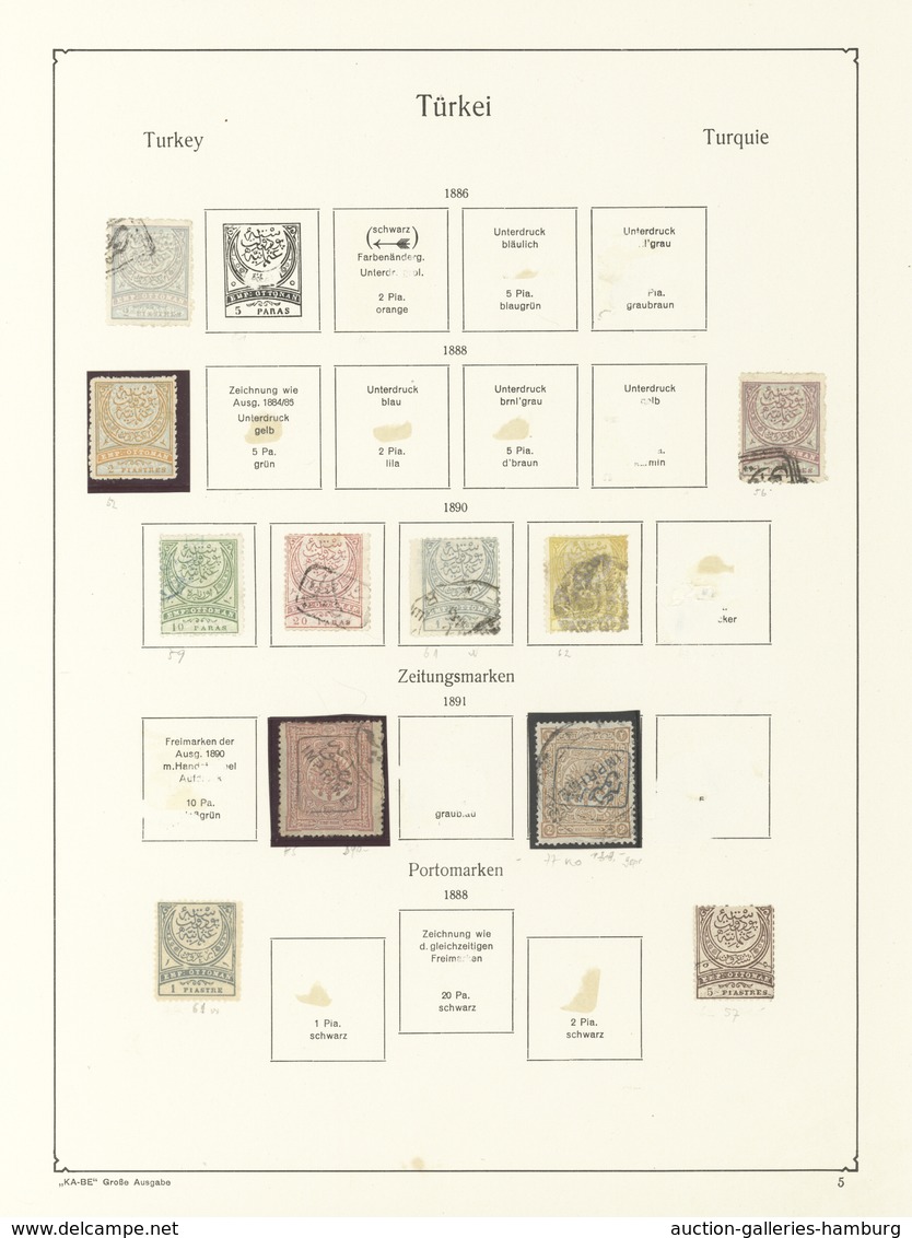 Türkei: 1863/1917, Mainly Used Collection On Ancient Album Pages, From 1st Issue All Four Values And - Ungebraucht