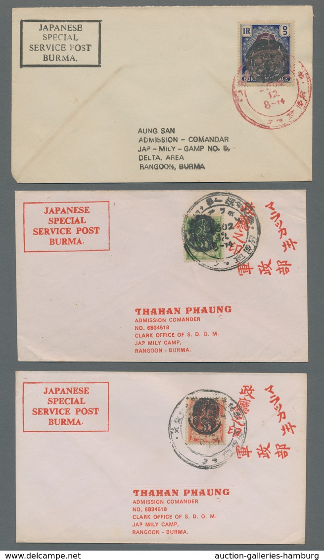 Asien: 1922-1955, Kleine Partie Von 17 Belegen Mit U.a. Israel Und Japanischer Besetzung Von Burma. - Sonstige - Asien