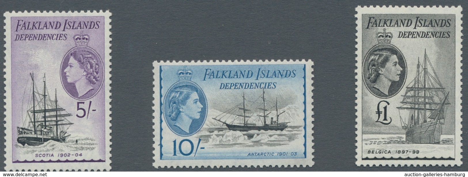 Britische Kolonien: FALKLAND DEPENDENCIES, 1953-2002 Very Fine Collection On Self Made Leaves Album, - Other & Unclassified