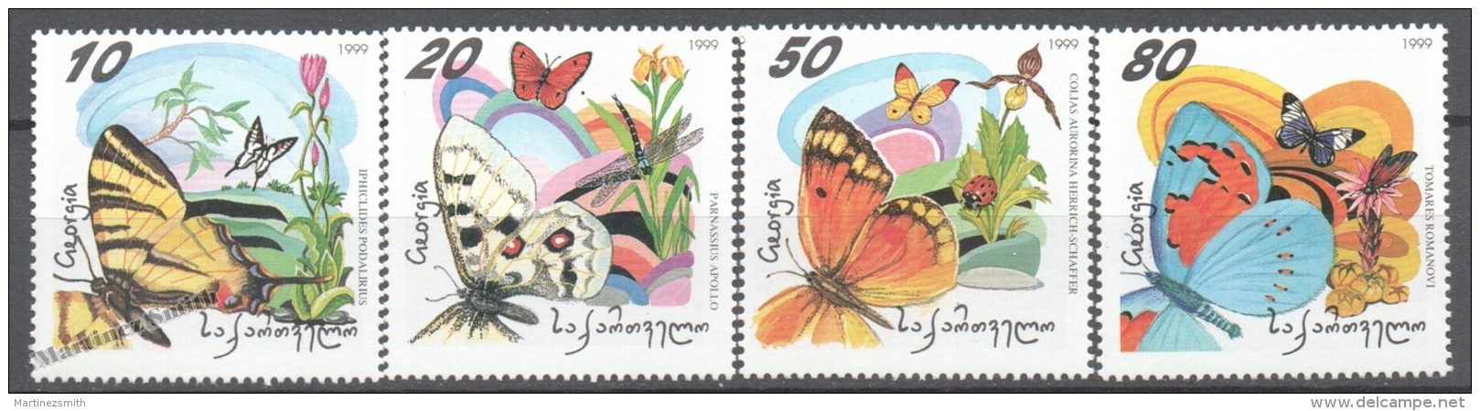 Georgie - Georgia 1999 Yvert 240-43, Fauna. Butterflies - MNH - Georgia