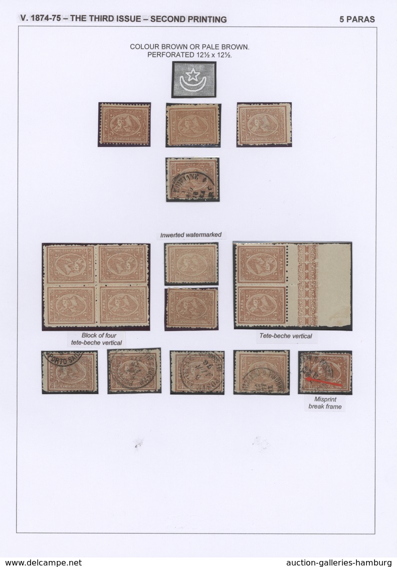 Ägypten: 1704-1879, Specialized Collection Of Stamps And Covers Well Written Up On Pages And Housed - 1866-1914 Khedivate Of Egypt