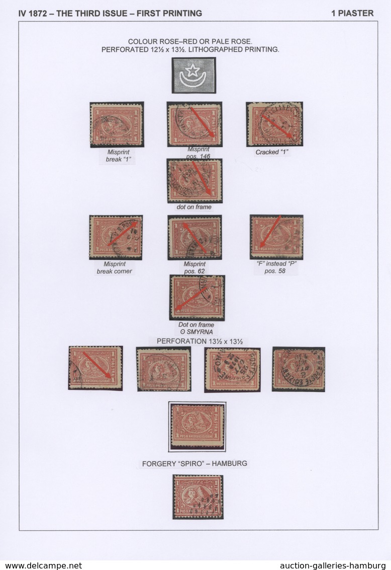 Ägypten: 1704-1879, Specialized collection of stamps and covers well written up on pages and housed